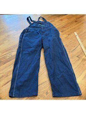 Key Mens Bib Denim Overalls 46x30 Great Condition